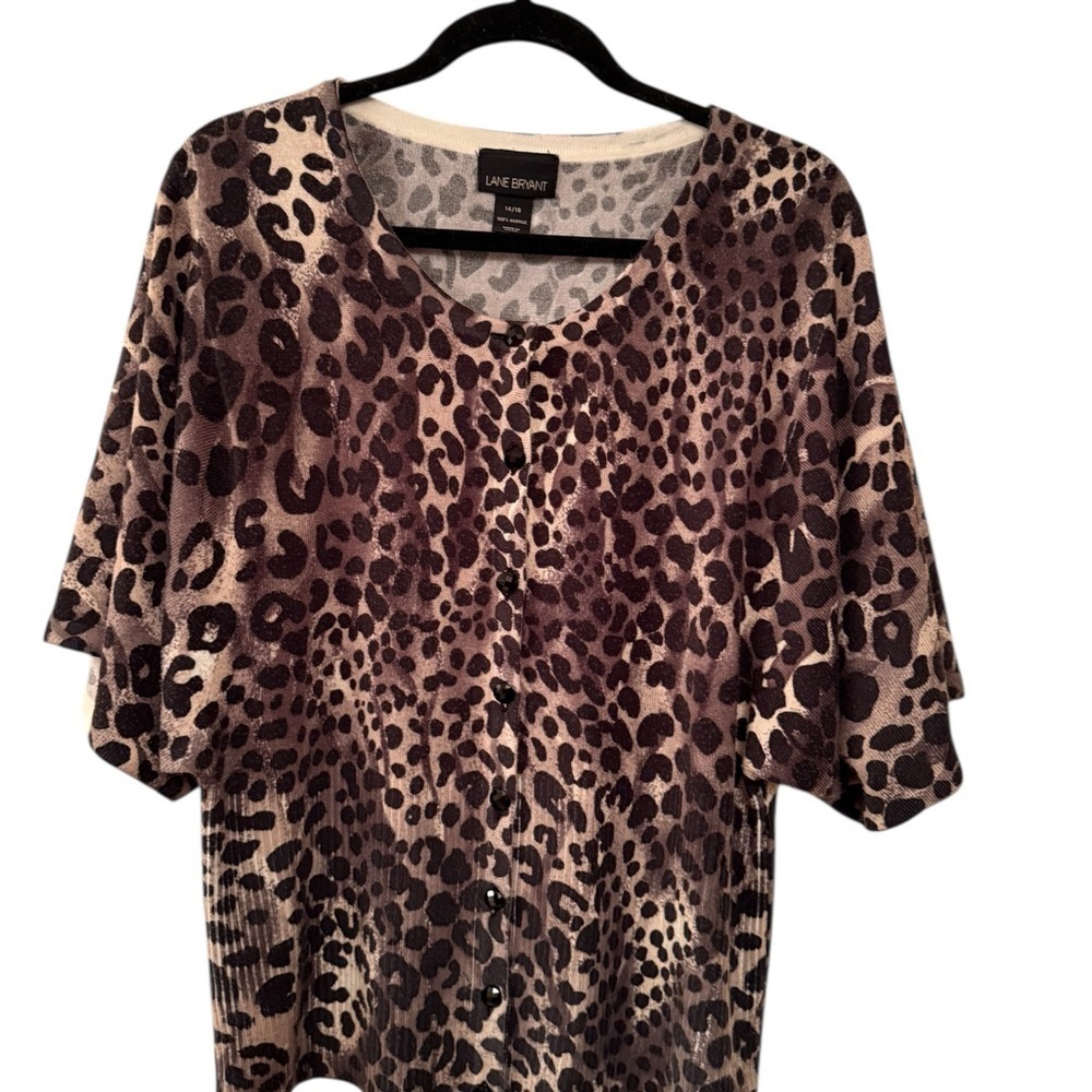 Lane Bryant Animal Print Blouse - Brown and Black